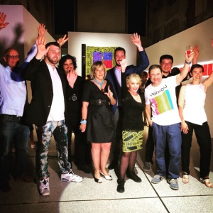 Interference Exhibition artists with Roberta Gonella